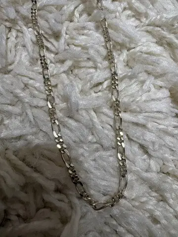 실버 링크 체인 목걸이 80cm