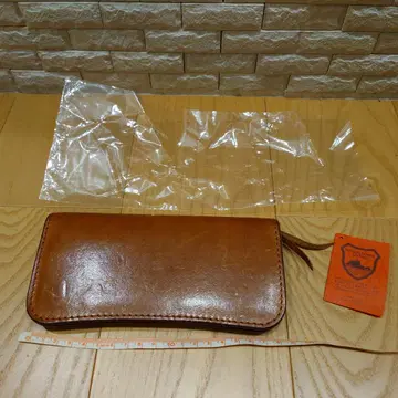 가죽 장지갑 브라운