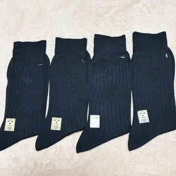 엠포리오 아르마니 비즈니스 삭스 4족 세트 자수 이글 로고 리브 삭스