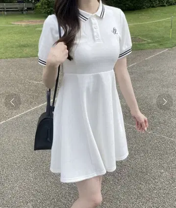 RiLi 화이트 폴로 원피스 [배송비 포함]
