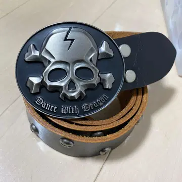 Dance With Dragon 스컬 벨트 소가죽