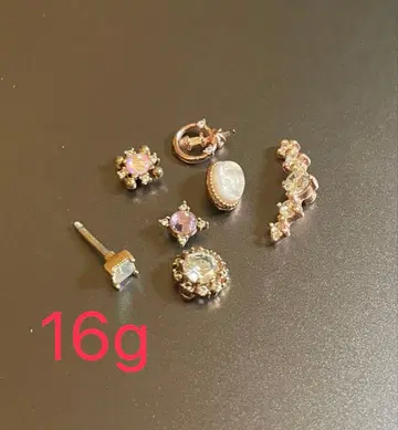 16g 바디피어싱 핑크 골드 세트 medistore