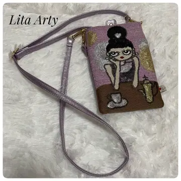 [ Lita Arty ] 리타짱 스마트폰 숄더백 퍼플