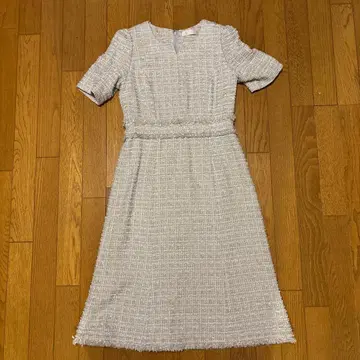 CELFORD 실버 라메 트위드 원피스 셋업