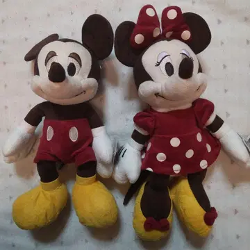 미키 미니 봉제 인형 세트 스웨이드풍 약 30cm