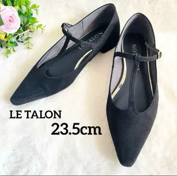 새상품급 LE TALON 탈론 T 스트랩 포인티드 토 펌프스 블랙