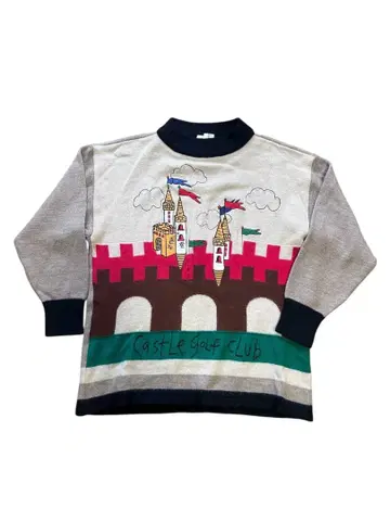 까스텔바작 자수 니트 스웨터 구제 의류 K0437