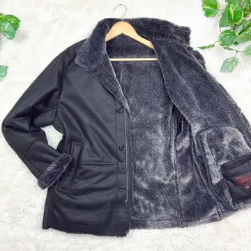 새상품급 타카큐 무스탕 코트 보아 자켓 울트라 웜 LL 블랙