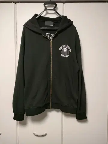 JACKROSE 블랙 집업 후드티 오리지널 로고