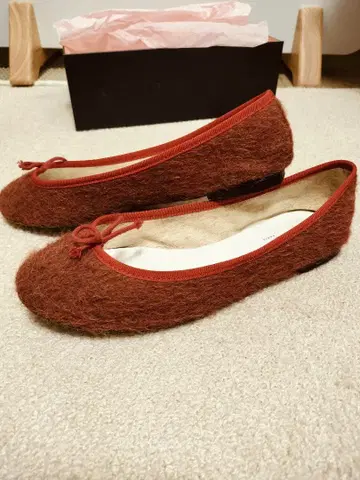 Repetto 빨간색 트위드 발레 슈즈 39