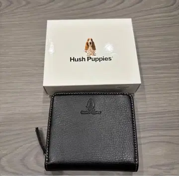Hush Puppies 블랙 가죽 접이식 지갑