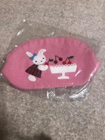 familiar 핑크 파우치 토끼 자수