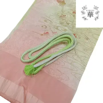 이7 꽃 허리띠 오비 장식 천 2세트 꽃 그라데이션 핑크 옐로우 그린