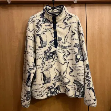 플리스 자켓 애니멀 프린트 동물 패턴