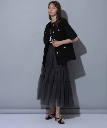 CADUNE 스프링 트위드 베스트