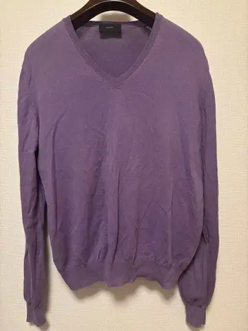 자노네 V넥 니트 사이즈 48 퍼플
