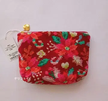 FEILER 페이러 파우치 노엘 플라워 새상품 미사용 포인세티아