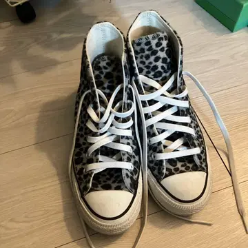 CONVERSE 올스타 레오파드 무늬 실버 하이컷 스니커즈