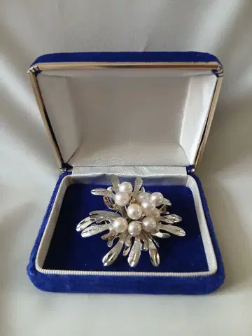 브로치 플라워 실버 케이스입