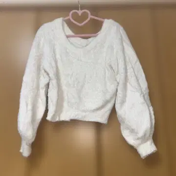 화이트 크롭 니트 니트 ROYAL PART 로얄 파티