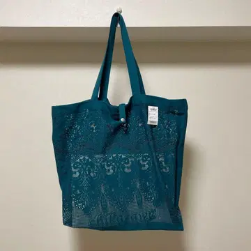 치카자와 레이스점 레이스 토트백 그린 미사용 새상품 덤 포함