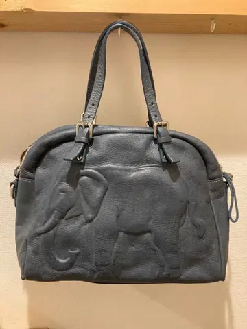 IOpelle 천연 가죽 숄더백 코끼리 엠보싱