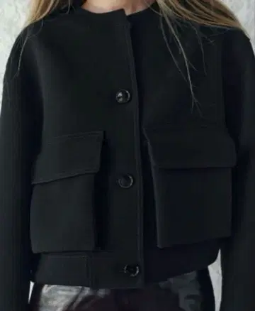 ZARA 블랙 노카라 자켓 (새상품급)