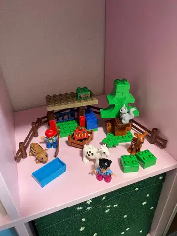 레고 듀플로 10582 숲속 동물들 돼지 사슴 다람쥐 멧돼지 동물 울타리