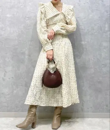 스나이델 프릴 컬러 원피스