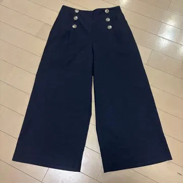 [ AuieF' ] 마린 팬츠 가우초 팬츠 40 네이비