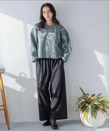 LOWRYSFARM 자수 2WAY 가디건 FREE