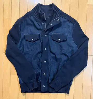네이비 집업 스웨터