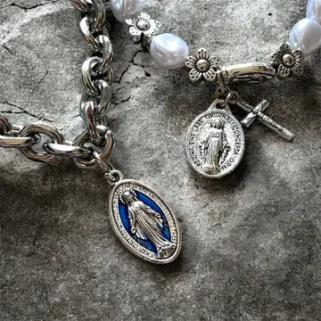 남성용 목걸이 팔찌 아메카지 빈티지 스트릿 노옴코어