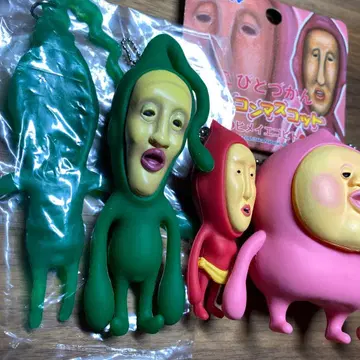 코비토즈칸 실리콘 마스코트 피규어 세트 체인 포함 레어 빈 껍데기