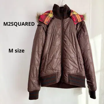 M2SQUARED 충전솜 퀼팅 자켓 M 브라운 베스트 퍼