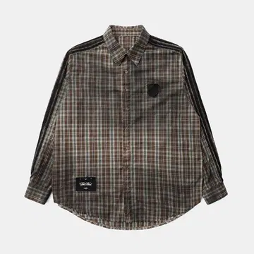 Badblood 체크 무늬 브라운 셔츠