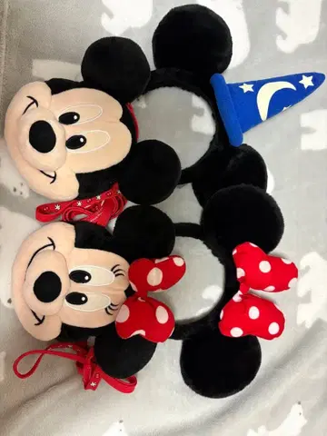 디즈니 머리띠 숄더백 세트 미키 미니