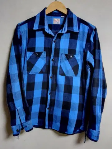 HOUSTON 휴스턴 블록 체크 플란넬 셔츠 L