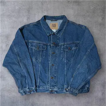 90s NORTH WEST BLUE 데님 자켓 XL 짧은 기장 아메카지