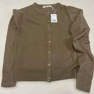 레이디 아젤 가디건 브라운 프리 사이즈 경량 깔끔한