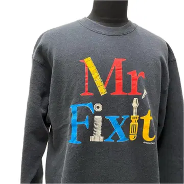90's USA제 Mr. Fixit 공구 프린트 맨투맨 L 사이즈