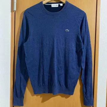 LACOSTE 네이비 크루넥 스웨터 M