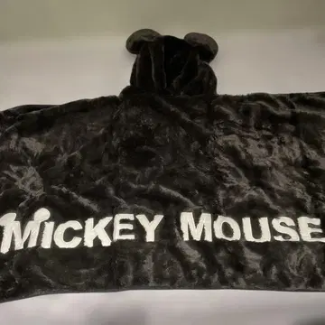 디즈니 미키 후드 부착 담요 판초