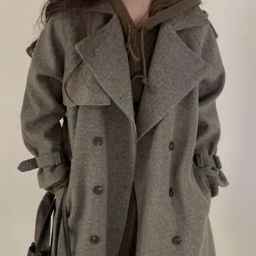 볼륨 슬리브 체스터 코트