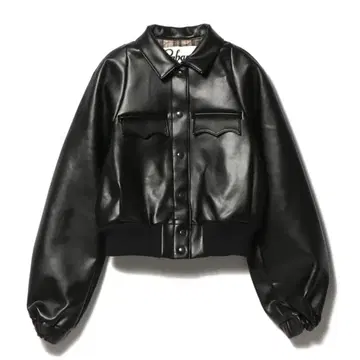 Cabana 숏 기장 에코 가죽 자켓 블루종