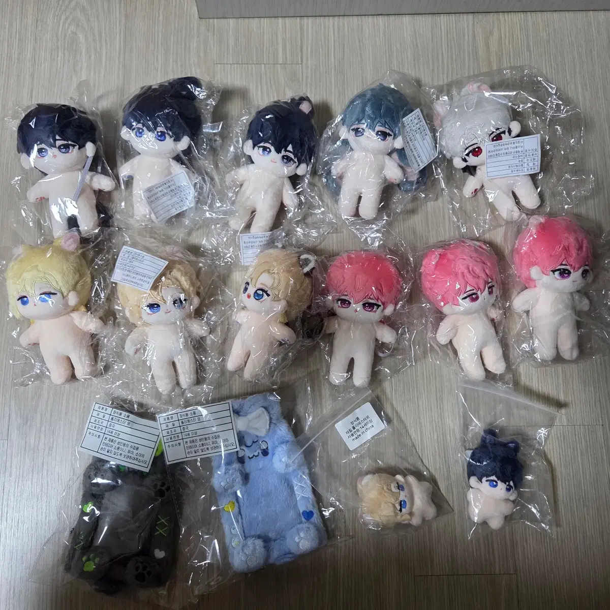 5点セット】PLAVE ぬいぐるみ 10cm 骨あり 服付き 챱레이브 5点セット