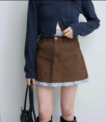 Kastane 미사용 새상품 프릴 데님 미니 스커트