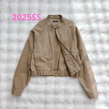 VERMEIL par iena 컴팩트 코튼 트윌 블루종 베이지