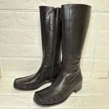 잉그 롱 부츠 블랙 사이드 지퍼 블랙