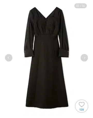 SNIDEL 시어 슬리브 원피스